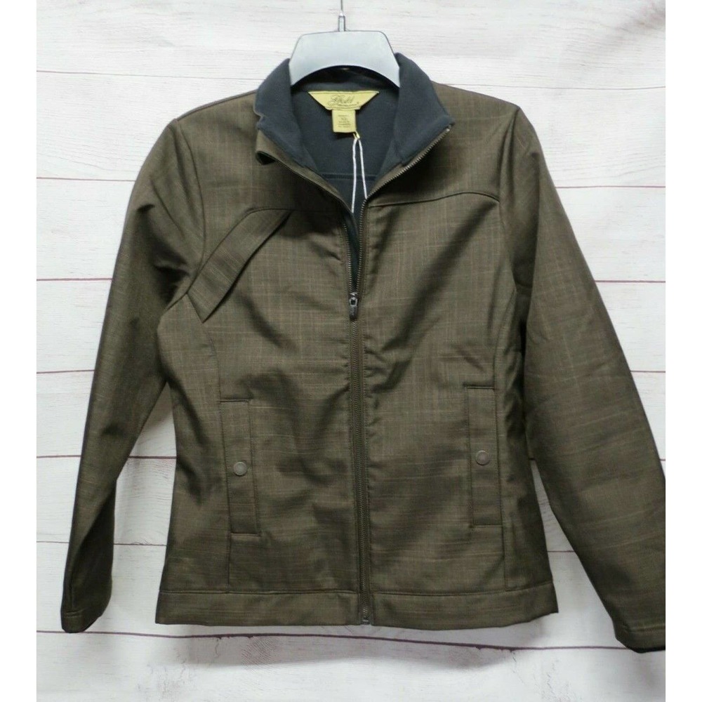 NWOT Tri-Mountain Gold XS Ladies Brown Zip Up Lined Coat Jacket NEW